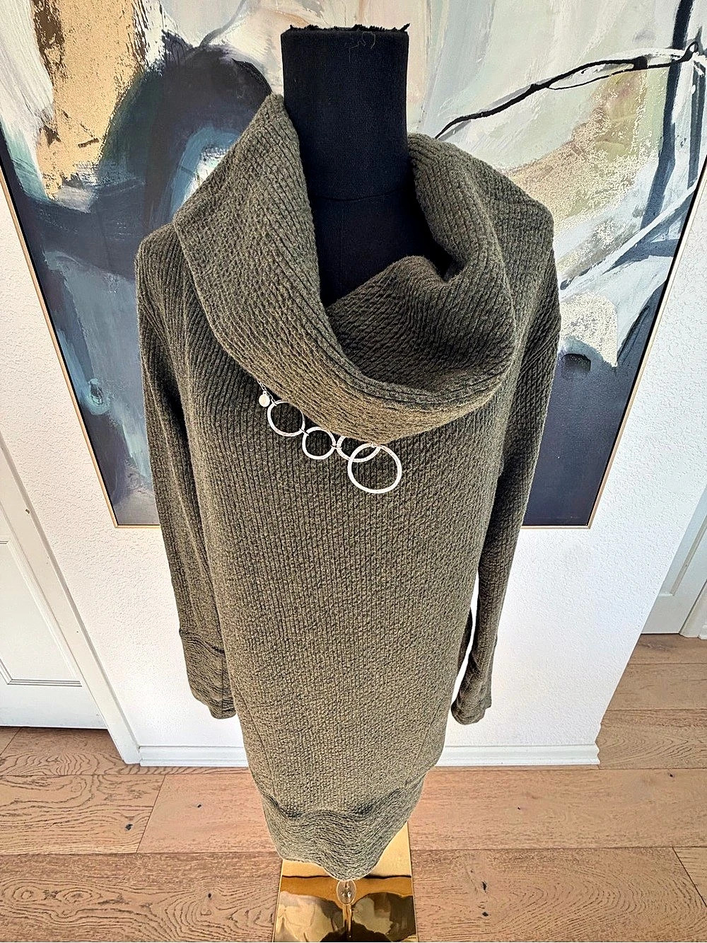 lululemon Cowl Neck Sweater Dress in Hunter Green Size Medium
